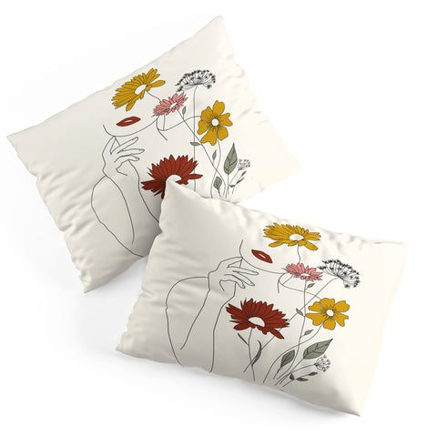 Nadja Colorful Thoughts Minimal Line Pillow Shams