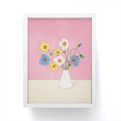 Nadja Field Wildflowers Pink Framed Mini Art Print