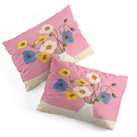 Nadja Field Wildflowers Pink Pillow Shams
