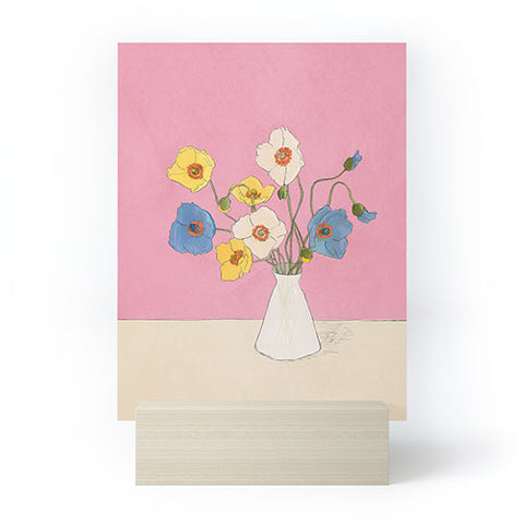 Nadja Field Wildflowers Pink Mini Art Print