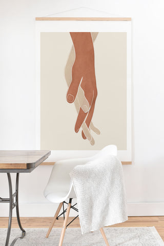 Nadja Holding Hands I Art Print And Hanger