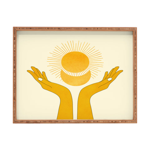 Nadja Holding The Light Rectangular Tray