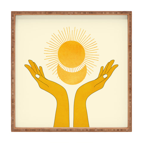 Nadja Holding The Light Square Tray