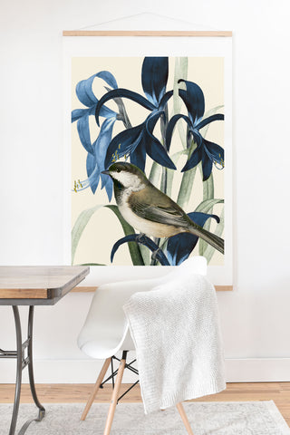 Nadja Little Bird and Flowers II Art Print And Hanger