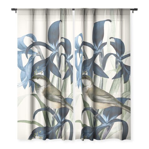 Nadja Little Bird and Flowers II Sheer Non Repeat