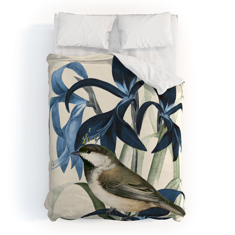 Nadja Little Bird and Flowers II Duvet Cover