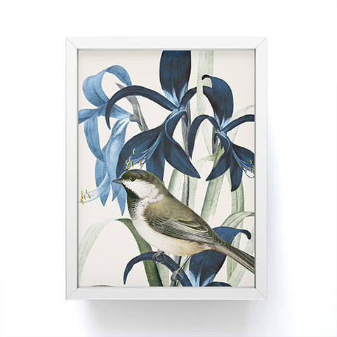 Nadja Little Bird and Flowers II Framed Mini Art Print
