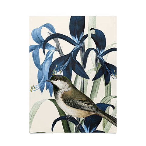 Nadja Little Bird and Flowers II Poster