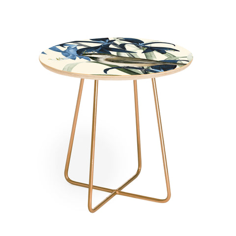 Nadja Little Bird and Flowers II Round Side Table