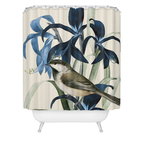 Nadja Little Bird and Flowers II Shower Curtain