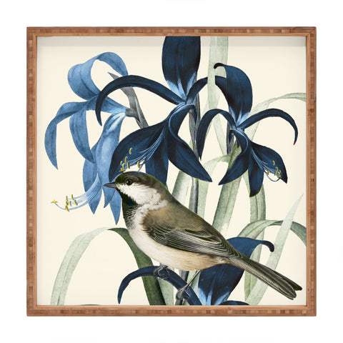 Nadja Little Bird and Flowers II Square Tray
