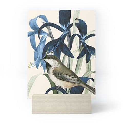 Nadja Little Bird and Flowers II Mini Art Print