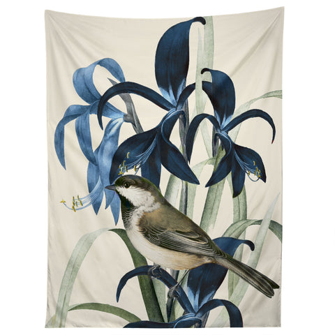 Nadja Little Bird and Flowers II Tapestry