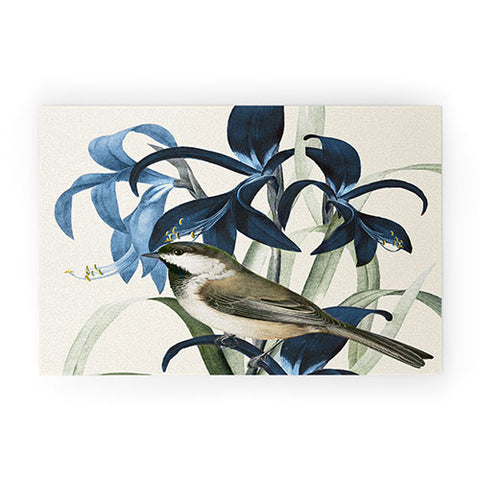 Nadja Little Bird and Flowers II Welcome Mat