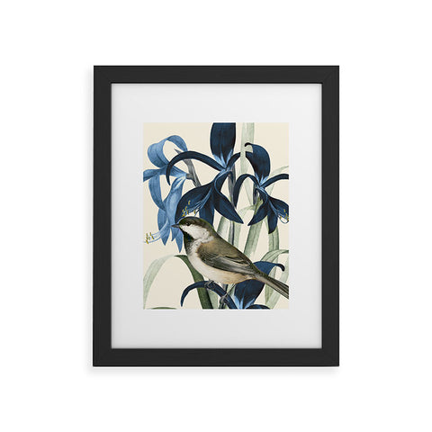 Nadja Little Bird and Flowers II Framed Art Print