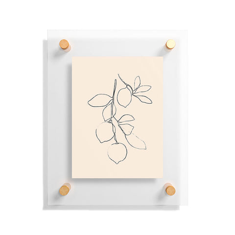 Nadja Minimal Lemons Floating Acrylic Print