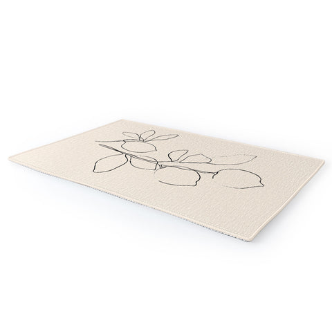 Nadja Minimal Lemons Area Rug