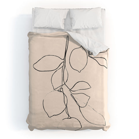 Nadja Minimal Lemons Duvet Cover