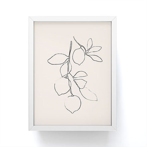 Nadja Minimal Lemons Framed Mini Art Print