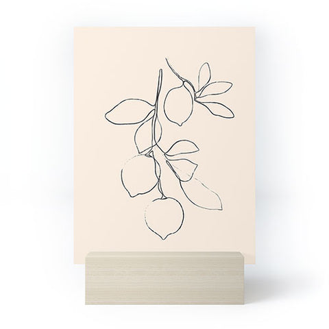 Nadja Minimal Lemons Mini Art Print