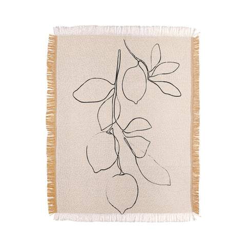 Nadja Minimal Lemons Throw Blanket