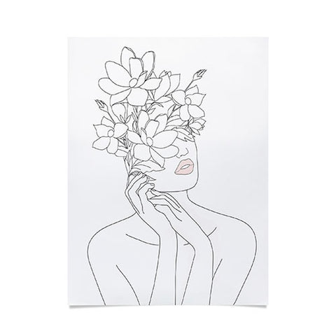 Nadja Minimal Woman with Magnolia Poster