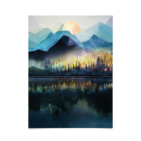Nadja Mountain Lake Under Sunrise Poster