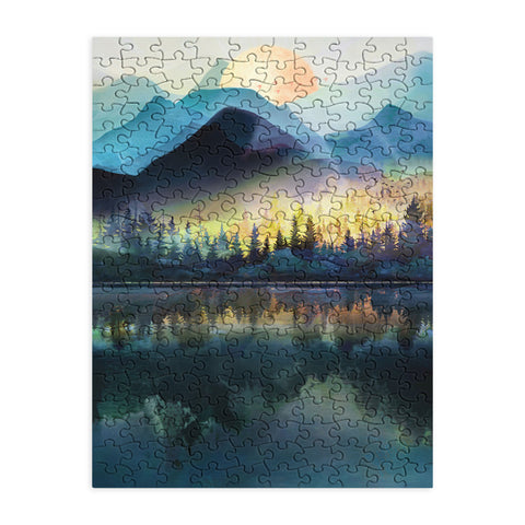 Nadja Mountain Lake Under Sunrise Puzzle