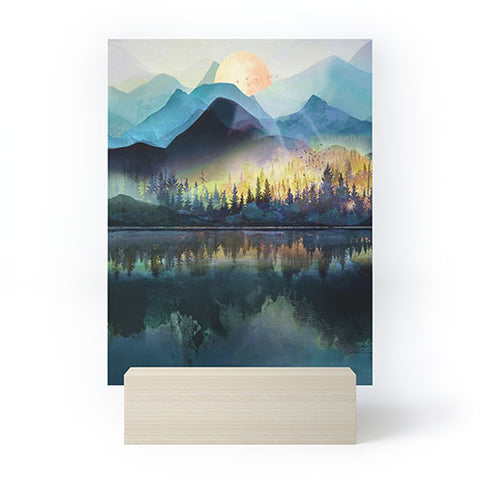 Nadja Mountain Lake Under Sunrise Mini Art Print