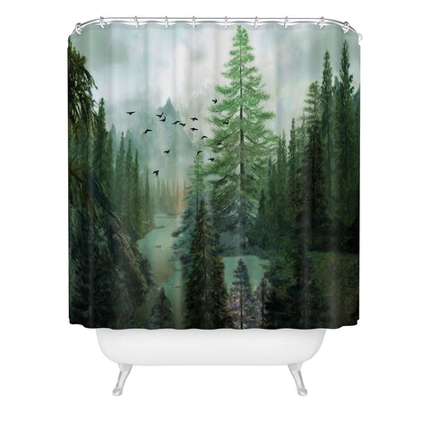 Nadja Mountain Morning 2 Shower Curtain