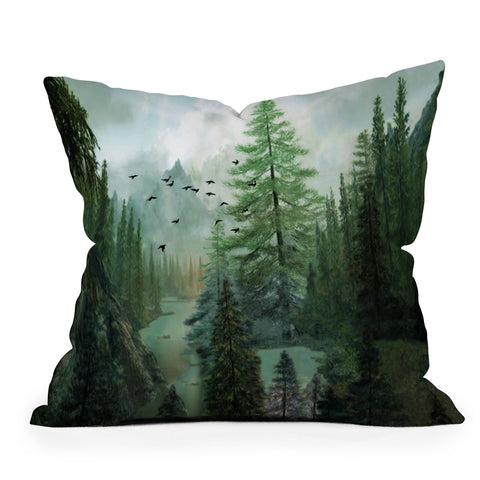 Nadja Mountain Morning 2 Throw Pillow