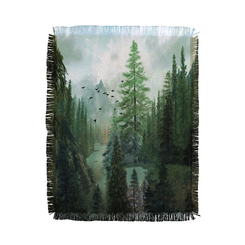 Nadja Mountain Morning 2 Throw Blanket