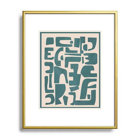 Nadja Organic Contemporary Shapes Metal Framed Art Print