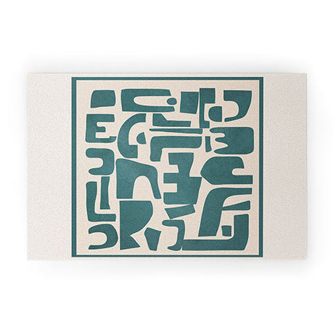 Nadja Organic Contemporary Shapes Welcome Mat