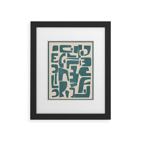 Nadja Organic Contemporary Shapes Framed Art Print