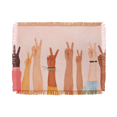 Nadja Peace II Throw Blanket