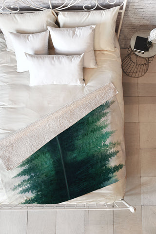 Nadja Reflection I Fleece Throw Blanket