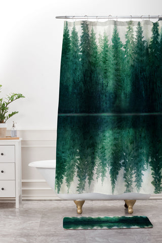 Nadja Reflection I Shower Curtain And Mat