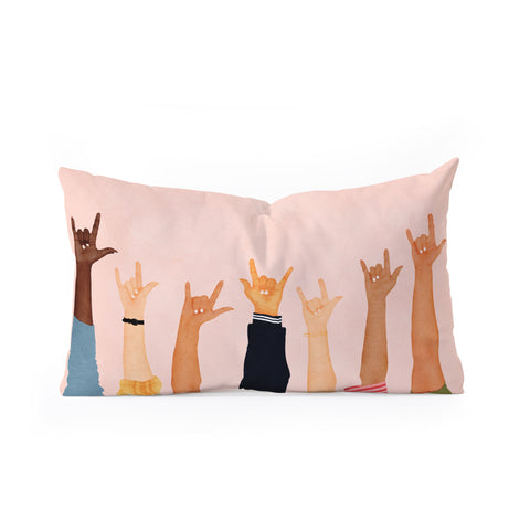 Nadja Rock On Oblong Throw Pillow