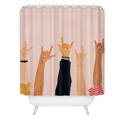 Nadja Rock On Shower Curtain