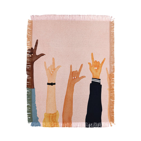 Nadja Rock On Throw Blanket