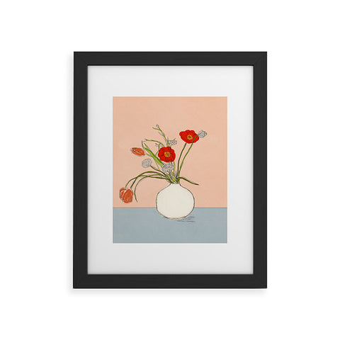 Nadja Spring Bouquet Uplifting Framed Art Print