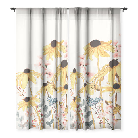 Nadja Summer Flowers I Sheer Non Repeat