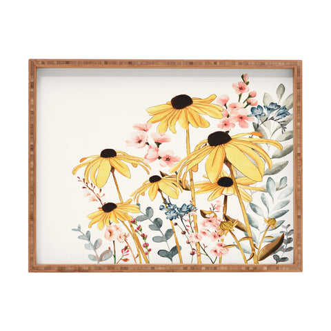 Nadja Summer Flowers I Rectangular Tray
