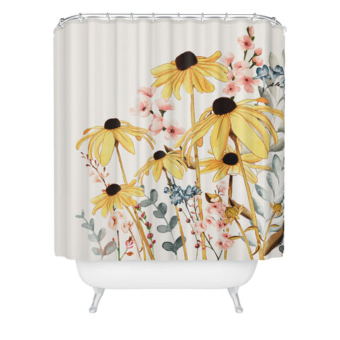 Nadja Summer Flowers I Shower Curtain