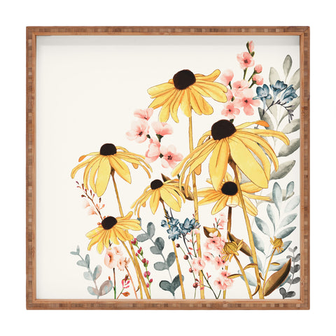 Nadja Summer Flowers I Square Tray