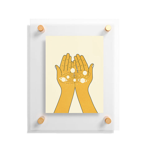 Nadja Universe in My Hands Floating Acrylic Print