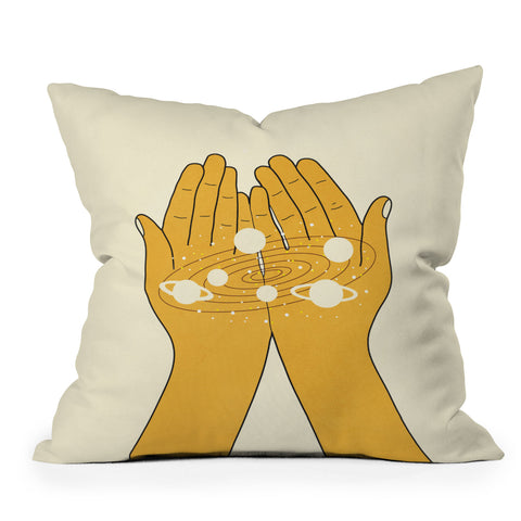 Nadja Universe in My Hands Throw Pillow