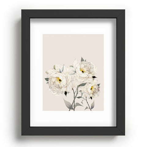 Nadja White Peonies Recessed Framing Rectangle