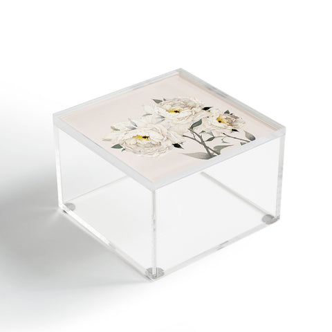 Nadja White Peonies Acrylic Box